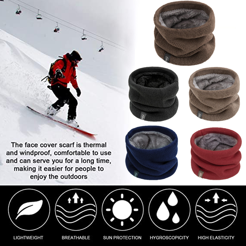Winter Neck Warmer Double Laye - Neck Gaiter Fleece ulasan dan harga