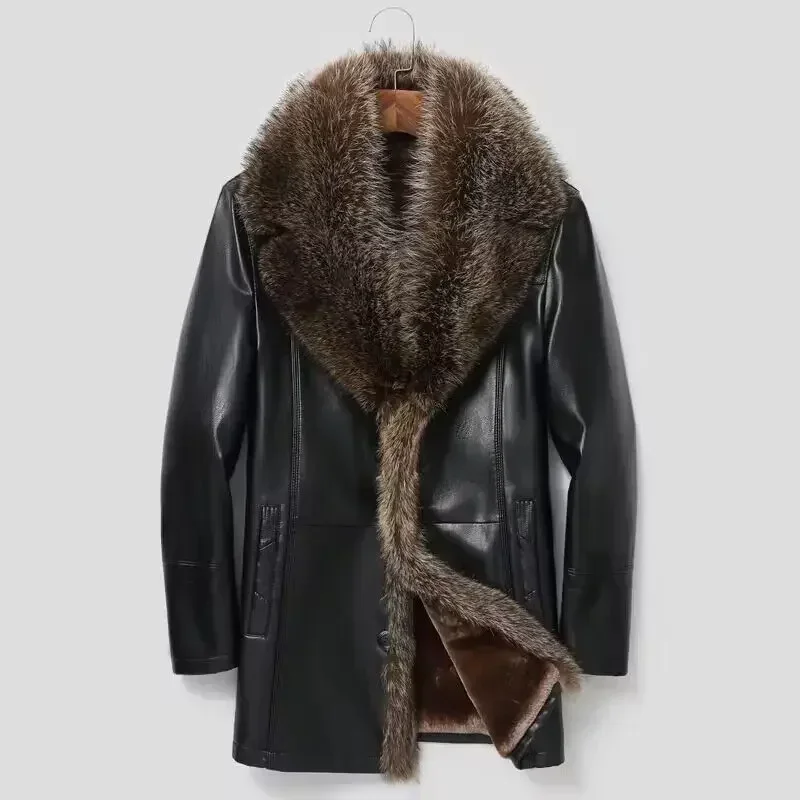 Haining Fur One Man with Wool  - Wool Coat Peacoat ulasan dan harga
