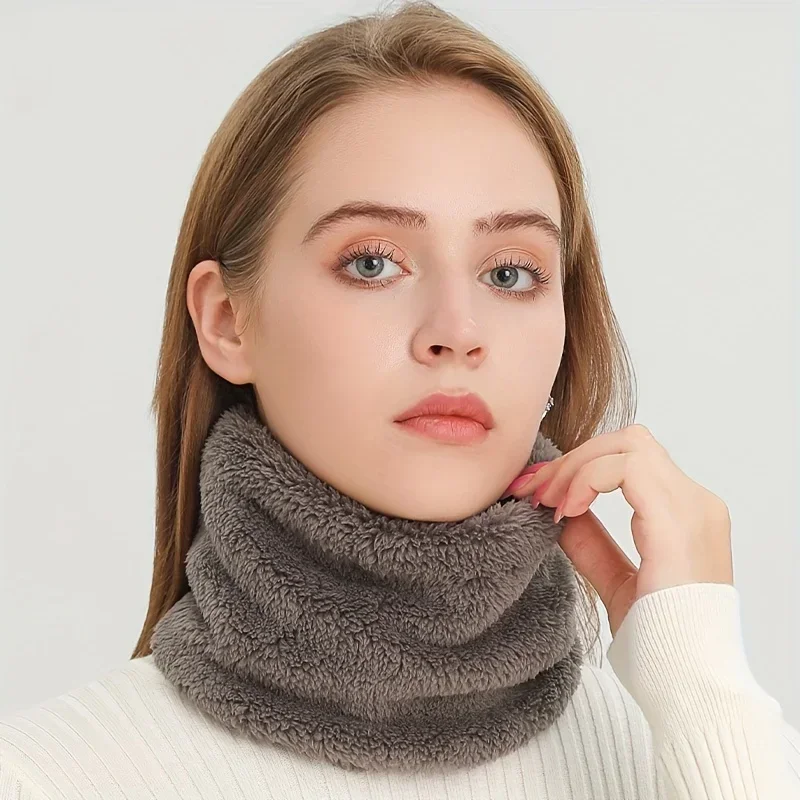 Windproof Plush Infinity Scarf - Neck Gaiter Fleece ulasan dan harga