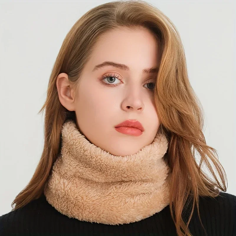 Windproof Plush Infinity Scarf - Neck Gaiter Fleece ulasan dan harga
